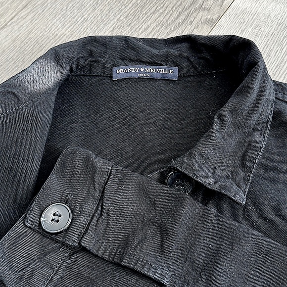 Brandy Melville - Black Cotton Button Up - Picture 5 of 9